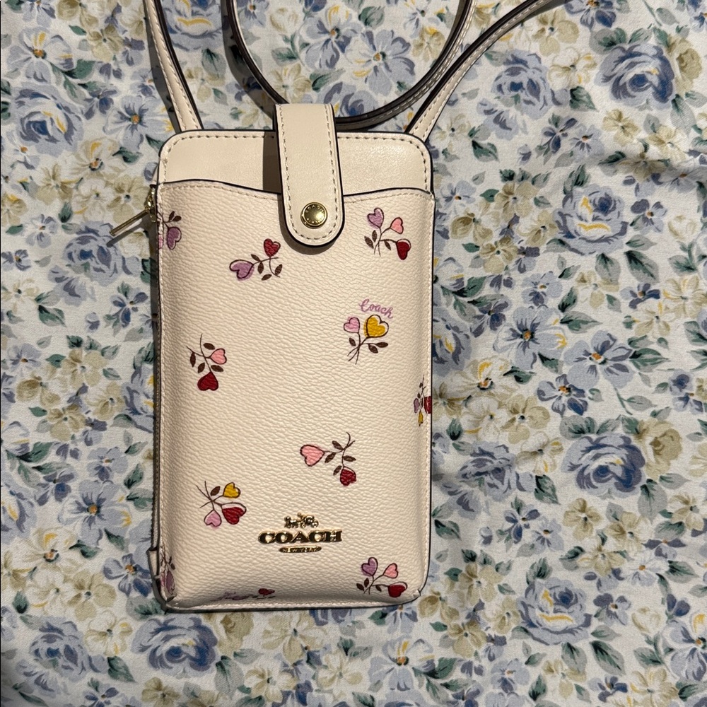 Coach White Floral Crossbody Bag